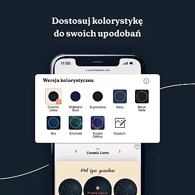PL 4 Potrójna Mapa gwiazd ze zdjęciem design
