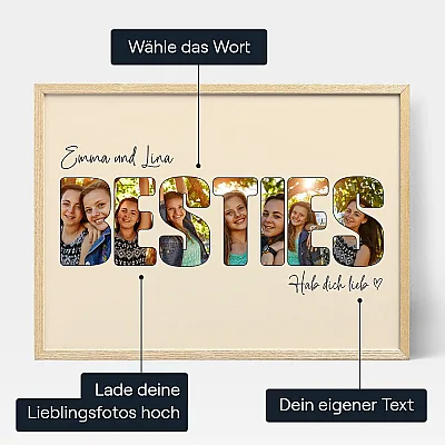 DE_3_Besties – Buchstaben Collage