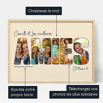 FR_3_Meilleures amies – Collage Photo de Lettre
