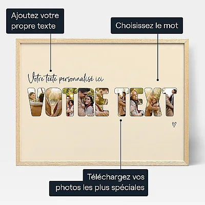 Collage Photo De Lettre — cadeau personnalisé pour lui