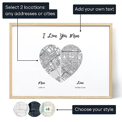 Mother And Child Map — personalised gift for her