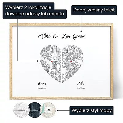Mapa Matki I Dziecka — personalizowany plakat artystyczny