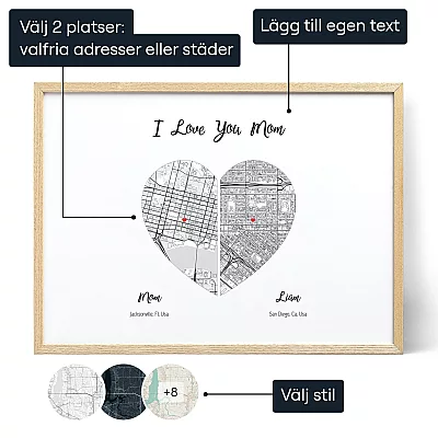 Mamma Och Barn Karta — personlig present till henne