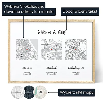 Romantyczny Plakat Dla Pary — personalizowany portret zwierzaka
