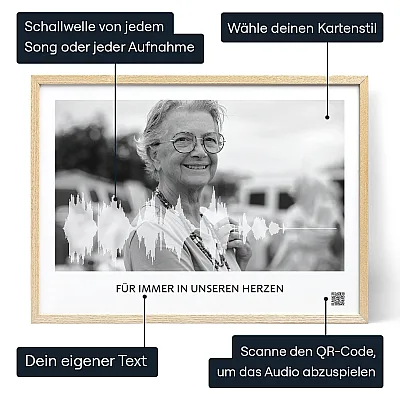 Gedenk Schallwellen Kunst — personalisierter Kunstdruck - Schweiz