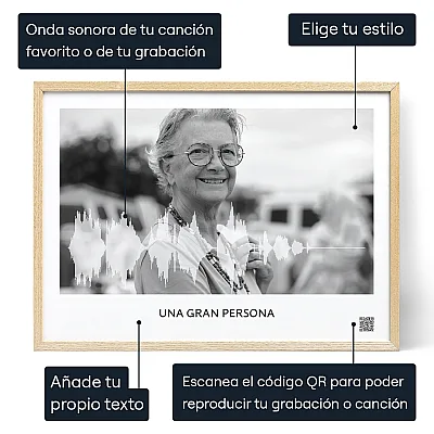 Onda Sonora Conmemorativa — impresión personalizada onda sonora