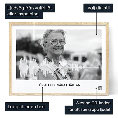 Minnesrostinspelning Ljudvagskonst — personlig ljudvåg poster