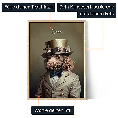 Königliches Hundeporträt