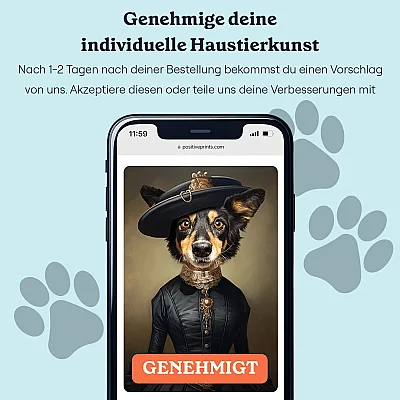 Königliches Hundeporträt