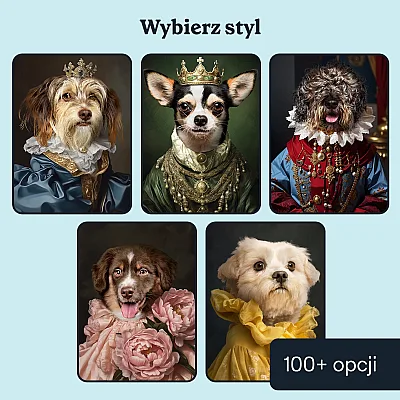 Królewski portret psa