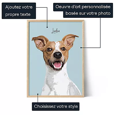 Portrait Personnalise Danimal De Compagnie — cadeau personnalisé pour lui