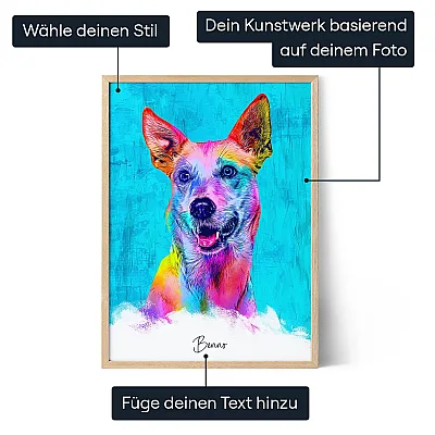 Pop-Art-Hundeporträt