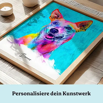 Pop-Art-Hundeporträt