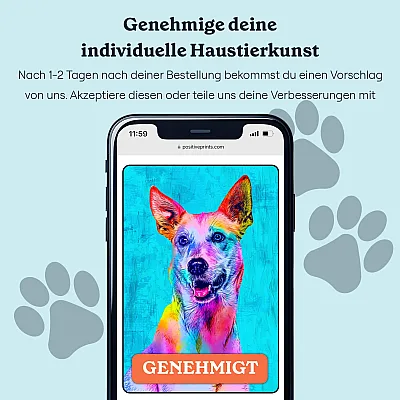 Pop-Art-Hundeporträt