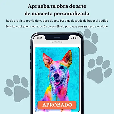 Retrato pop art de perro