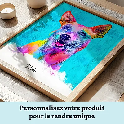 Portrait Pop Art pour Chien
