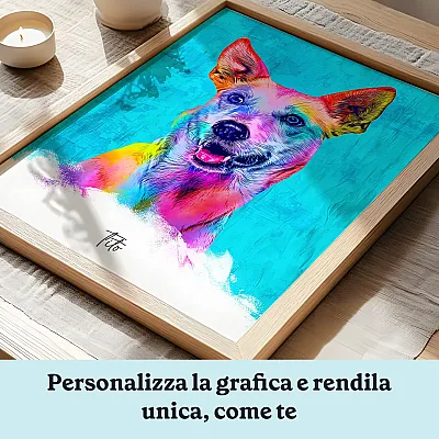 Ritratto pop art con cane