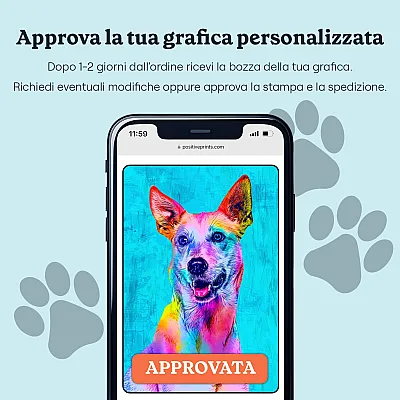 Ritratto pop art con cane