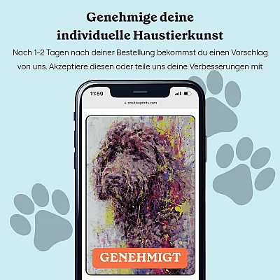 Abstraktes individualisiertes Hunde-Porträt