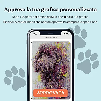 Ritratto personalizzato astratto del cane