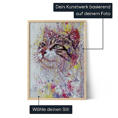 Abstraktes individualisiertes Katzen-Porträt