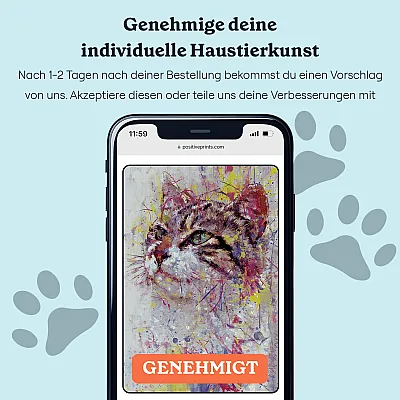 Abstraktes individualisiertes Katzen-Porträt
