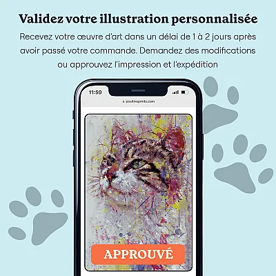 Portrait Abstrait pour Chat Personnalisé