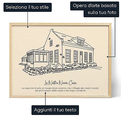 Line Art Della Casa — stampa artistica personalizzata