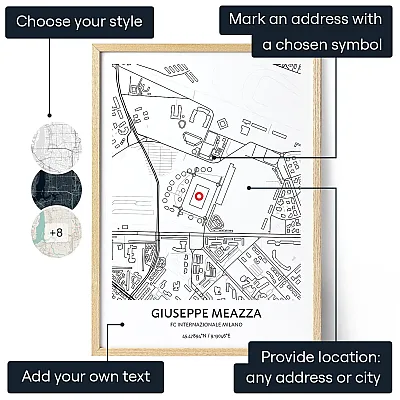 Inter Giuseppe Meazza Stadium Map