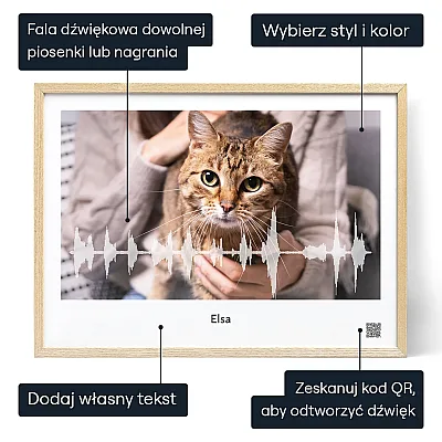 PL_01_Kot – Plakat z falą dźwiękową