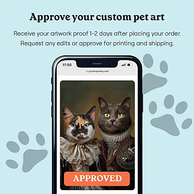 EN_06_The Royal Couple – Custom Cat Portrait
