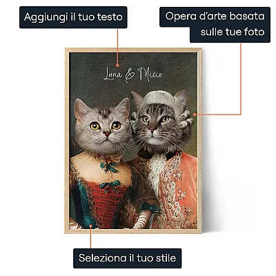 IT_01_Royal Couple – Ritratto Personalizzato di Gatti