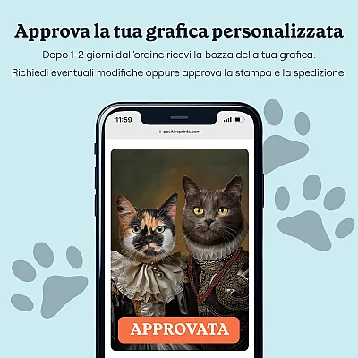 IT_06_Royal Couple – Ritratto Personalizzato di Gatti