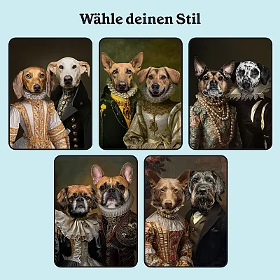 DE_02_Königliches Paar – Individuelles Haustierporträt