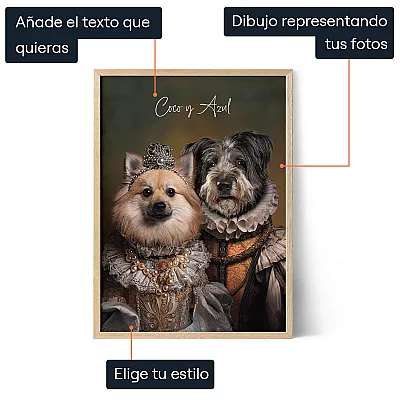 ES_01_Pareja Real – Retrato Personalizado de Mascotas