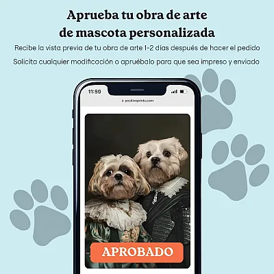 ES_06_Pareja Real – Retrato Personalizado de Mascotas