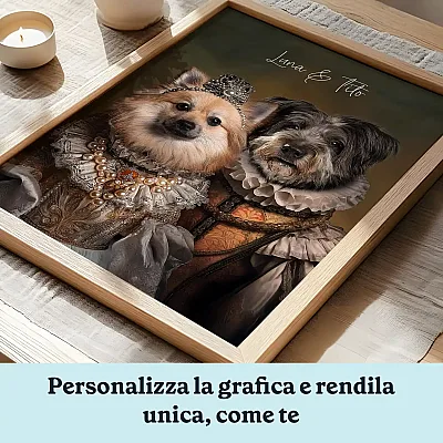 IT_05_Royal Couple – Ritratto Personalizzato di animali domestici