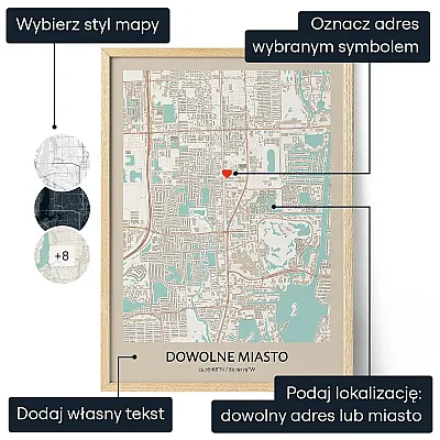 Mapa Plakat — personalizowany plakat artystyczny