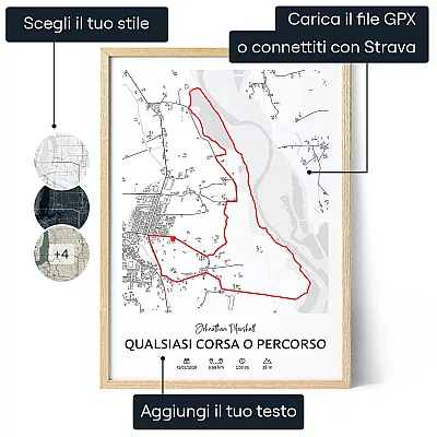 IT_01_Poster con Mappa personalizzata di un percorso
