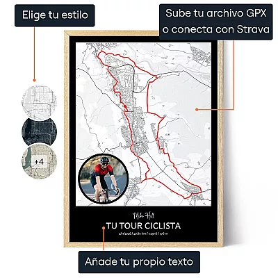ES_01_Póster de Mapa de Ruta Ciclista