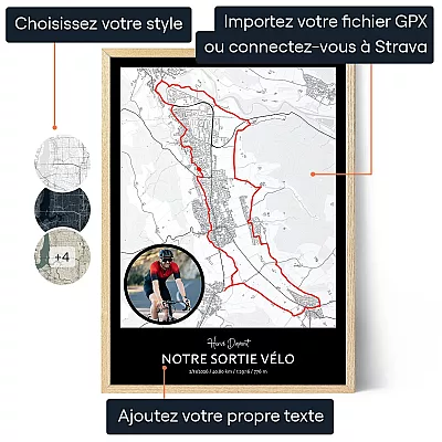 FR_01_Poster de parcours à vélo personnalisé