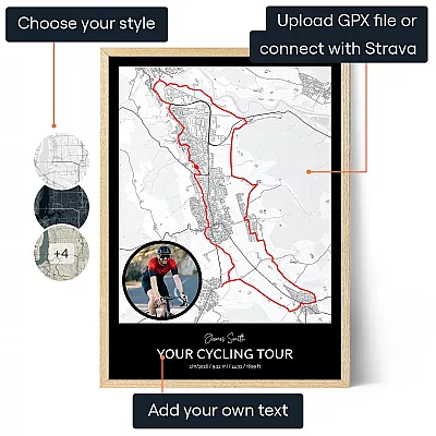 UK_01_Cycling Route Map Poster