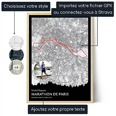 FR_01_Poster personnalisé du Marathon de Paris