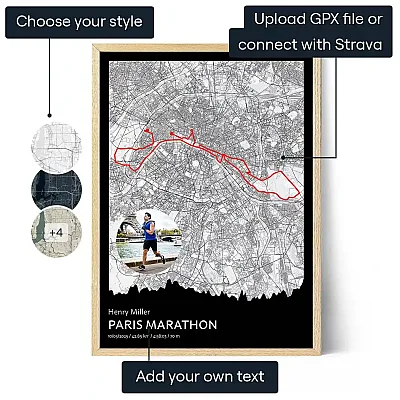 AU_01_Paris Marathon Map Poster