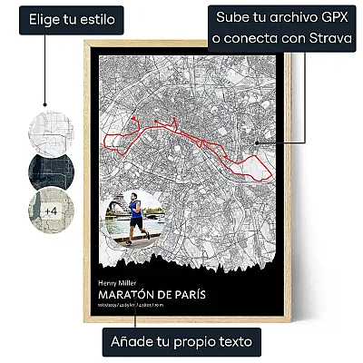 ES_01_Póster del Mapa de La Maratón de París