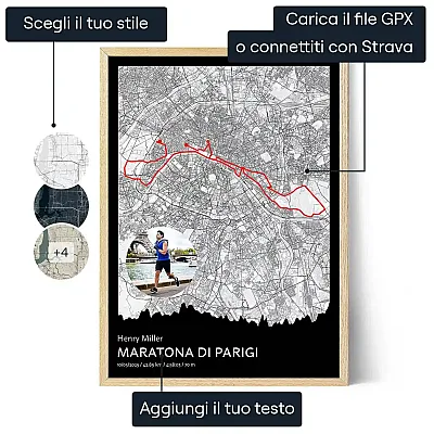 IT_01_Poster con la Mappa della Maratona di Parig