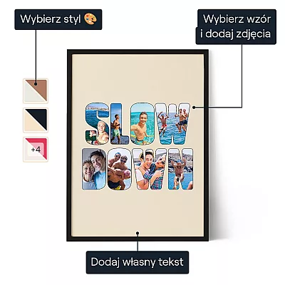 PL_01_Slow Down – personalizowany kolaż ze zdjęć