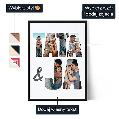 PL_01_ Tata i ja – personalizowany kolaż ze zdjęć