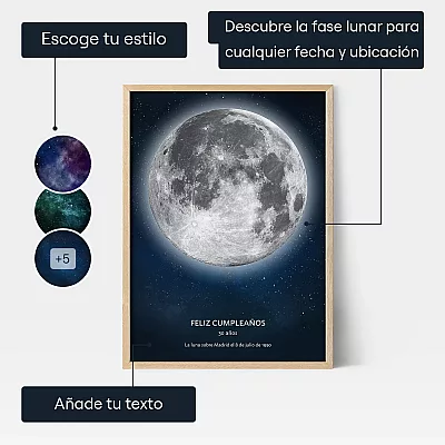 Luna De Nacimiento — impresión personalizada fase lunar