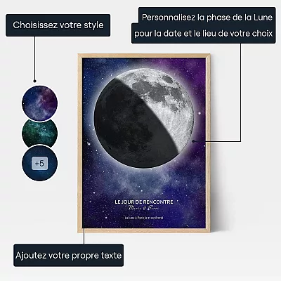 Notre Lune — affiche artistique personnalisée